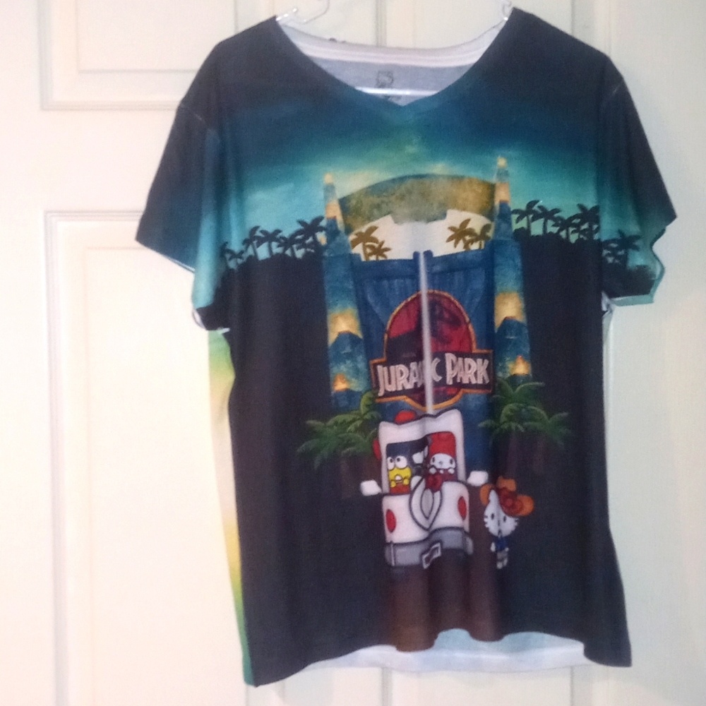 Jurassic Park x Hello Kitty Universal Studios Orlando T-shirt NWOT
